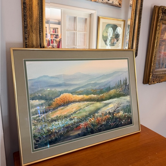 Original Signed Framed Landscape Watercolor Painting - Picture 11 of 12